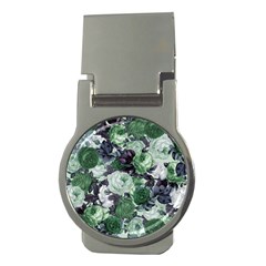 Rose Bushes Green Money Clips (round)  by snowwhitegirl