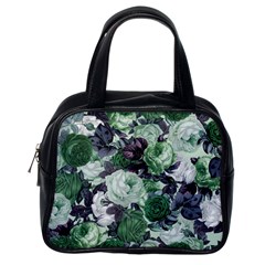 Rose Bushes Green Classic Handbags (one Side) by snowwhitegirl