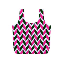 Chevron Pink Green Retro Full Print Recycle Bags (s)  by snowwhitegirl