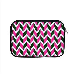 Chevron Pink Green Retro Apple Macbook Pro 15  Zipper Case by snowwhitegirl