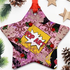 Red Retro Pop Ornament (star) by snowwhitegirl