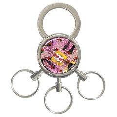 Red Retro Pop 3-ring Key Chains by snowwhitegirl