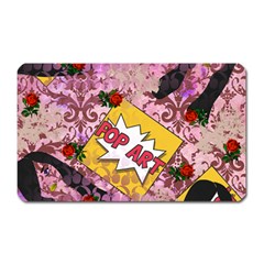 Red Retro Pop Magnet (rectangular) by snowwhitegirl