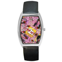 Red Retro Pop Barrel Style Metal Watch by snowwhitegirl