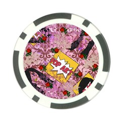 Red Retro Pop Poker Chip Card Guard by snowwhitegirl