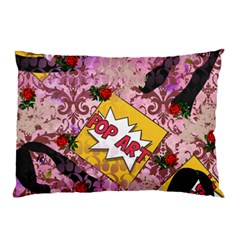 Red Retro Pop Pillow Case by snowwhitegirl