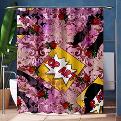 Red Retro Pop Shower Curtain 60  X 72  (medium)  by snowwhitegirl