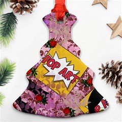 Red Retro Pop Ornament (christmas Tree)  by snowwhitegirl