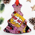 Red Retro Pop Christmas Tree Ornament (Two Sides) Front