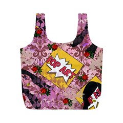 Red Retro Pop Full Print Recycle Bags (m)  by snowwhitegirl