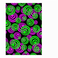 Neon Green And Pink Circles Small Garden Flag (two Sides) by PodArtist