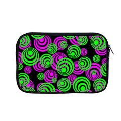 Neon Green And Pink Circles Apple Macbook Pro 13  Zipper Case by PodArtist