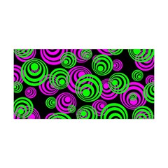 Neon Green And Pink Circles Yoga Headband by PodArtist