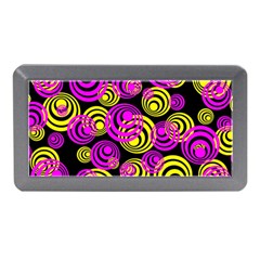 Neon Yellow And Hot Pink Circles Memory Card Reader (mini) by PodArtist