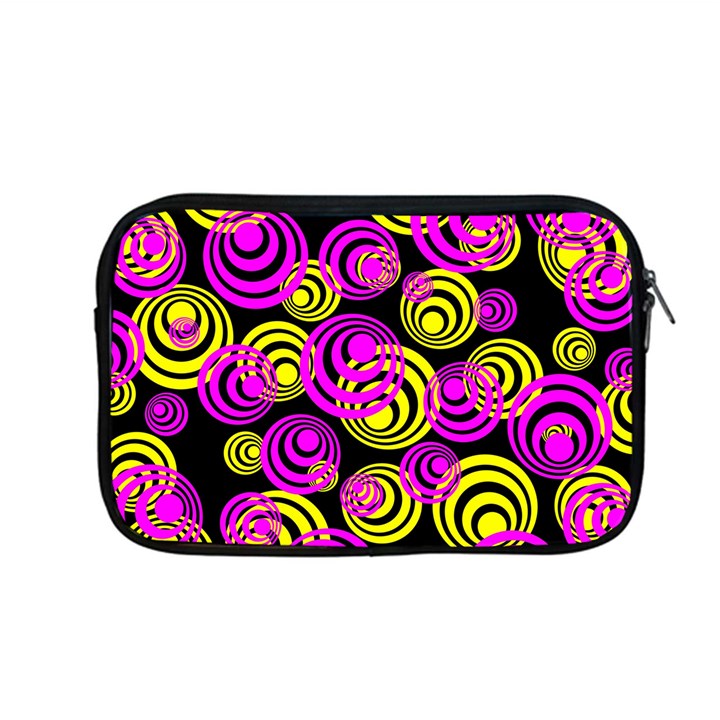 Neon Yellow and Hot Pink Circles Apple MacBook Pro 13  Zipper Case