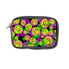 Bright Yellow Pink And Green Neon Circles Coin Purse by PodArtist