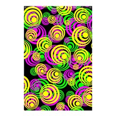 Bright Yellow Pink And Green Neon Circles Shower Curtain 48  X 72  (small)  by PodArtist