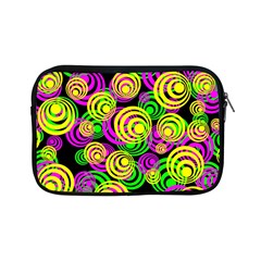 Bright Yellow Pink And Green Neon Circles Apple Ipad Mini Zipper Cases by PodArtist