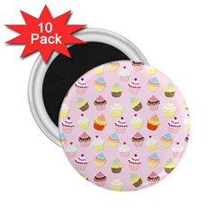 Baby Pink Valentines Cup Cakes 2 25  Magnets (10 Pack)  by PodArtist