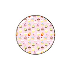 Baby Pink Valentines Cup Cakes Hat Clip Ball Marker (4 Pack) by PodArtist