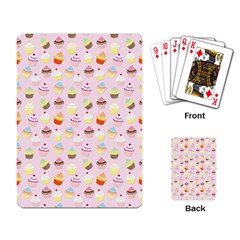 Baby Pink Valentines Cup Cakes Playing Card by PodArtist