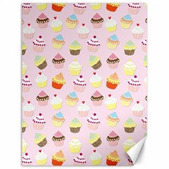 Baby Pink Valentines Cup Cakes Canvas 12  X 16   by PodArtist