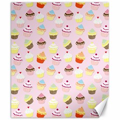 Baby Pink Valentines Cup Cakes Canvas 20  X 24   by PodArtist