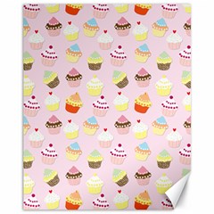 Baby Pink Valentines Cup Cakes Canvas 11  X 14   by PodArtist