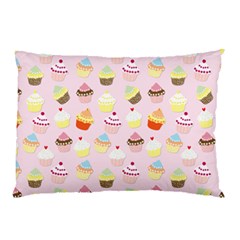 Baby Pink Valentines Cup Cakes Pillow Case by PodArtist