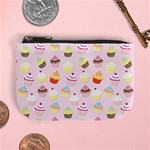 Baby Pink Valentines Cup Cakes Mini Coin Purses Front