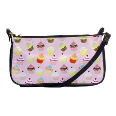 Baby Pink Valentines Cup Cakes Shoulder Clutch Bags by PodArtist