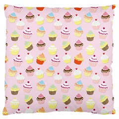 Baby Pink Valentines Cup Cakes Standard Flano Cushion Case (two Sides) by PodArtist