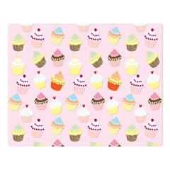 Baby Pink Valentines Cup Cakes Double Sided Flano Blanket (large)  by PodArtist