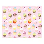 Baby Pink Valentines Cup Cakes Double Sided Flano Blanket (Large)  80 x60  Blanket Front