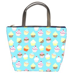 Pale Pastel Blue Cup Cakes Bucket Bags by PodArtist