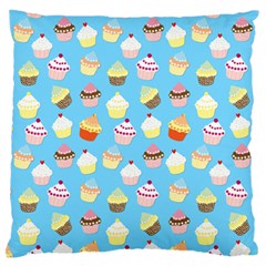 Pale Pastel Blue Cup Cakes Large Cushion Case (One Side)