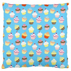 Pale Pastel Blue Cup Cakes Standard Flano Cushion Case (Two Sides)