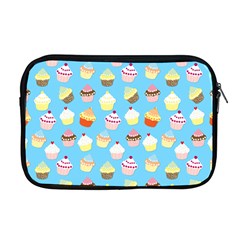 Pale Pastel Blue Cup Cakes Apple Macbook Pro 17  Zipper Case by PodArtist