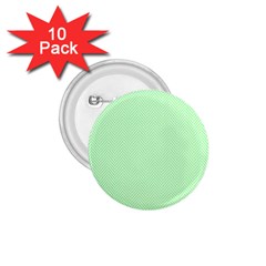    Classic Mint Green & White Herringbone Pattern 1 75  Buttons (10 Pack) by PodArtist