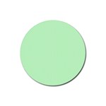    Classic Mint Green & White Herringbone Pattern Rubber Coaster (Round)  Front