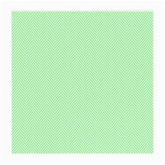    Classic Mint Green & White Herringbone Pattern Medium Glasses Cloth by PodArtist