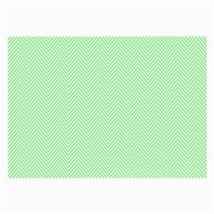    Classic Mint Green & White Herringbone Pattern Large Glasses Cloth (2-side) by PodArtist