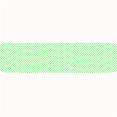    Classic Mint Green & White Herringbone Pattern Large Bar Mats by PodArtist