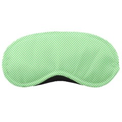    Classic Mint Green & White Herringbone Pattern Sleeping Masks by PodArtist