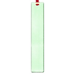    Classic Mint Green & White Herringbone Pattern Large Book Marks by PodArtist