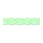    Classic Mint Green & White Herringbone Pattern Flano Scarf (Mini) Back