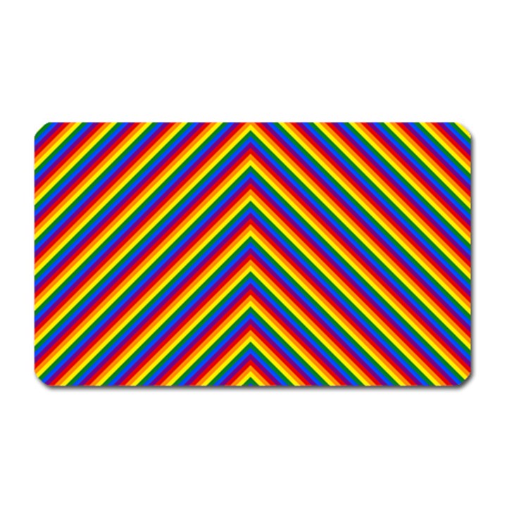 Gay Pride Flag Rainbow Chevron Stripe Magnet (Rectangular)