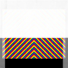 Gay Pride Flag Rainbow Chevron Stripe Rectangular Jigsaw Puzzl by PodArtist