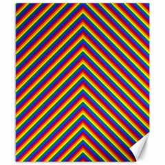 Gay Pride Flag Rainbow Chevron Stripe Canvas 8  x 10 