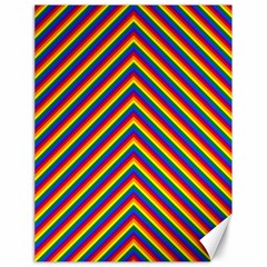 Gay Pride Flag Rainbow Chevron Stripe Canvas 18  x 24  